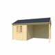 image 2 of EL Paso-Log Cabin, Wooden Garden Room, Timber Summerhouse, Home Office - L701 x W417.1 x H273.6 cm Brown