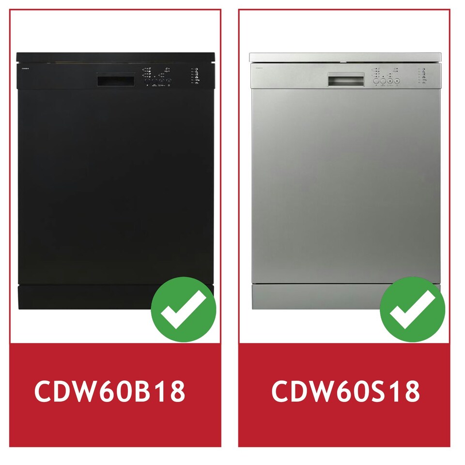 image 1 of SPARES2GO Upper and Lower Spray Arm for Currys Essentials CDW60B18 CDW60S18 Dishwasher