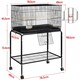 image 3 of Yaheetech 118.5 cm Flight Cage with Rolling Stand and Slide-out Tray Black