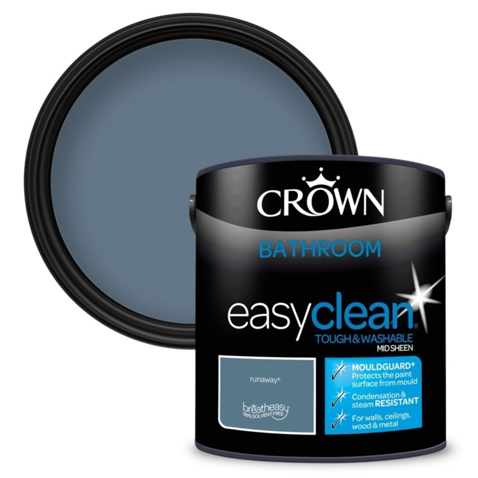 image 1 of Crown Easyclean Bathroom Mid Sheen 2.5L Runaway