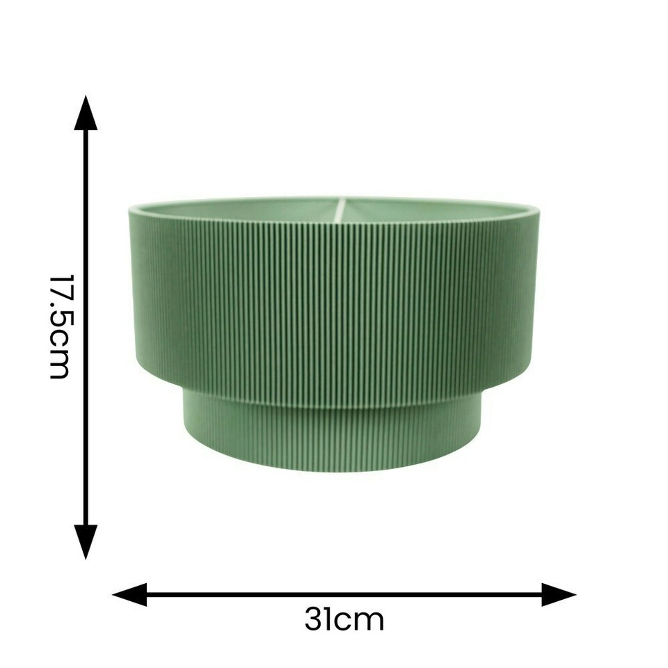 image 1 of ValueLights Mason Ruched Crinkle Green Fabric Two Tier Ceiling Floor Table Lamp Shade