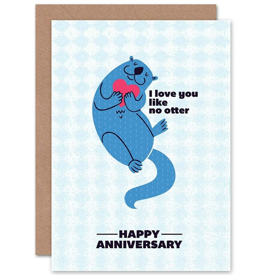 image 1 of Love Like No Otter Partner Anniversary Love Valentines Day Card