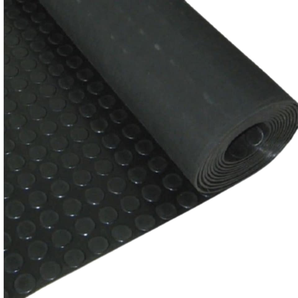 image 1 of Rubber Flooring Matting - 2m x 4m x 3mm - Coin - Workshop Garage Shed Van Non-Slip