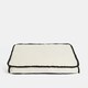 image 5 of OHS Sherpa Bind Rectangular Soft Plump Plush Cosy Pet Dog Cat Crate Cushion Bed Mat Multi | Cream and Black | M