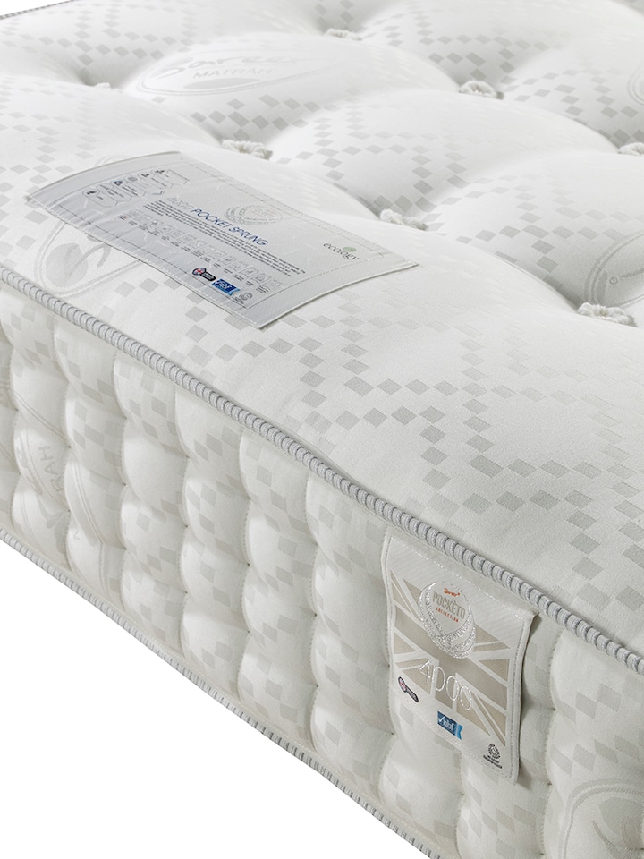 image 1 of Sareer Pocketo 4000 Pocket Sprung Latex Mattress 4FT6 | White | Double