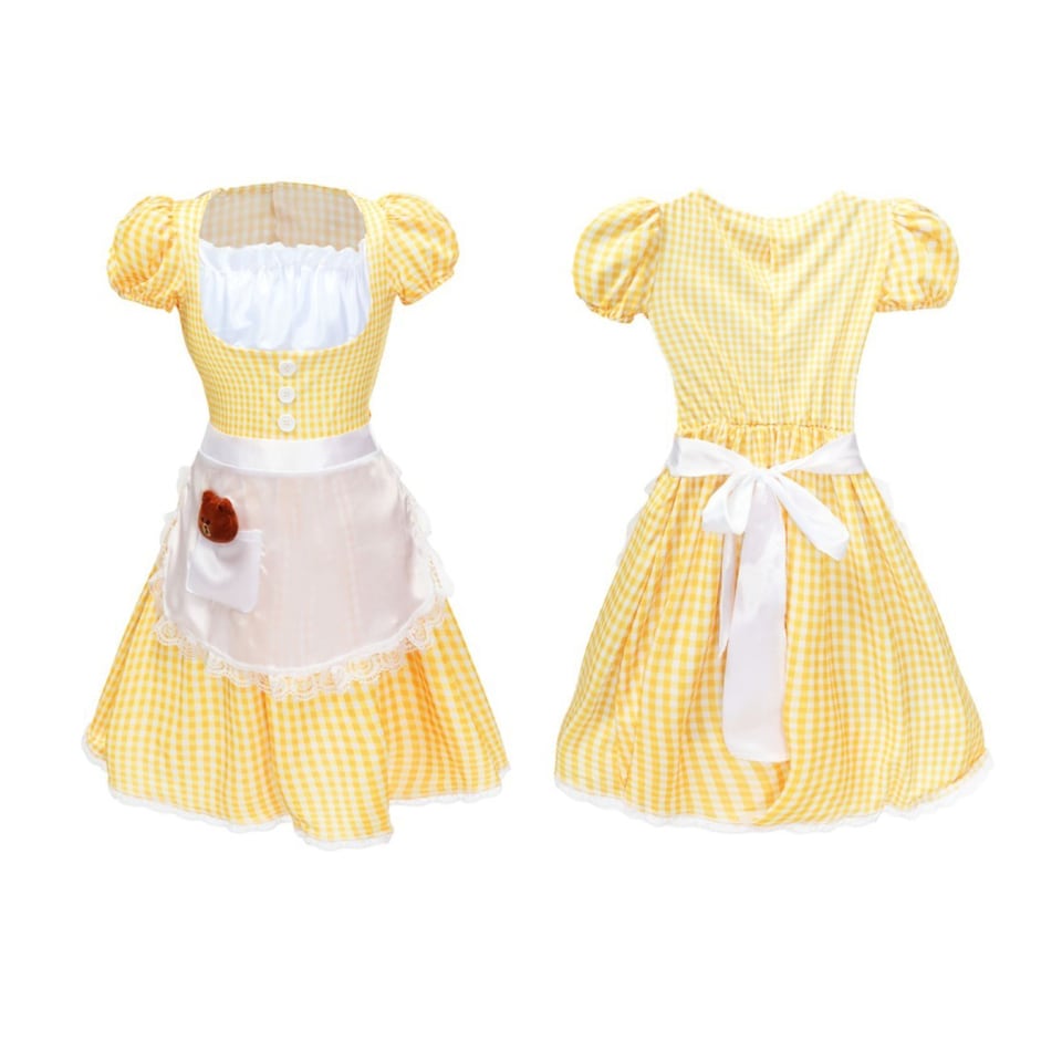 image 1 of Goldilocks Costume - Dress & White Tights | Multi | XL