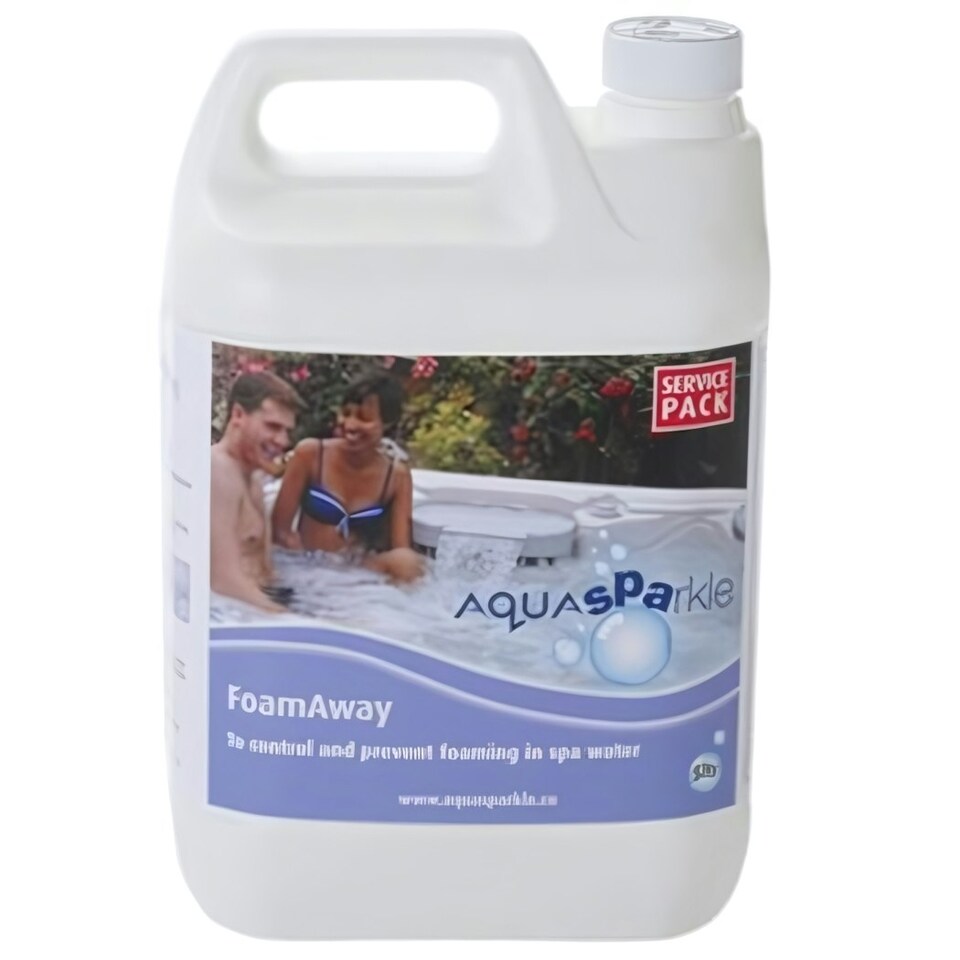 AquaSPArkle - Service Pack - Spa FoamAway 1 X 5 litre antifoam foam remover anti foam hot tub