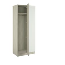 Classic Square Panel Taupe Grey Blind Corner Wardrobe Grey