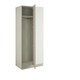 image 1 of Classic Square Panel Taupe Grey Blind Corner Wardrobe Grey