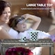 image 4 of Outdoor Coffee Table w/ Plastic Board Under the Full Woven Table Top, Grey