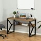 image 2 of HOMCOM Computer Writing Desk K-Shaped Steel Leg Storage Shelf Home Office