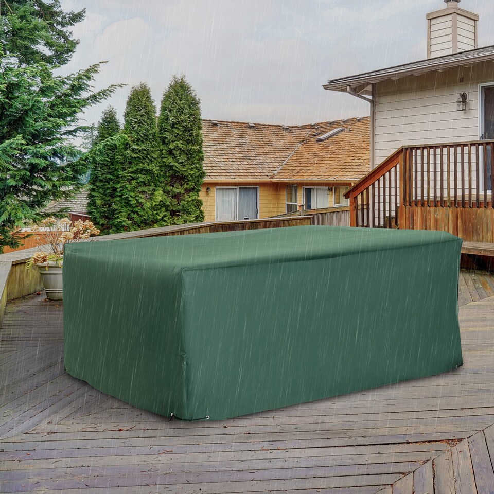 image 1 of Outsunny 245x165x55cm UV Rain Protective Cover For Garden Patio Wicker Rattan