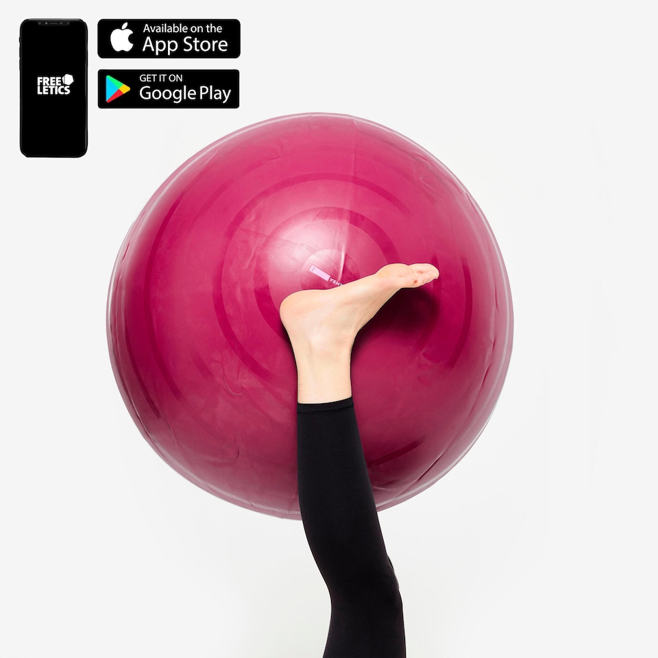 image 1 of Decathlon Size 2 / 65 cm Durable Swiss Ball - Pink