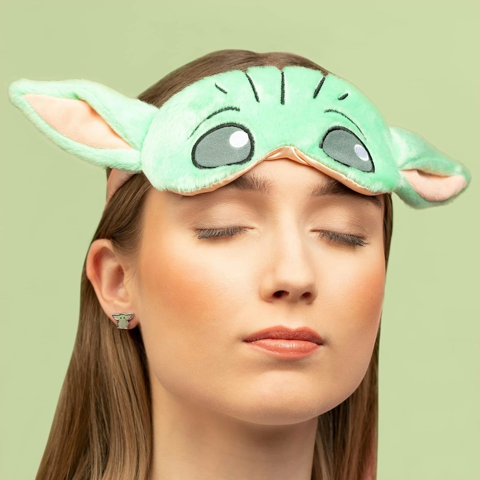 image 1 of Disney Grogu The Child Green Sleep Mask | Black