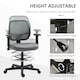 image 3 of Vinsetto Drafting Chair Tall Office Stand Desk Chair with Foot Ring, Arm, Wheel