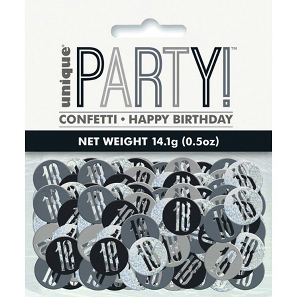 image 1 of Unique Party Glitz Foil Confetti - Black - 13