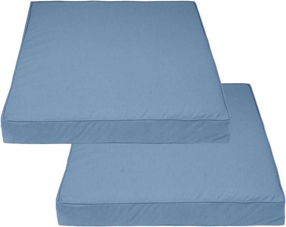image 1 of Covers&All Square Cushion Slipcover for Patio Couch Sofa Seats Cover only, Pack of 2, 36in D x 36in W, Sky Blue