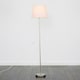 image 2 of ValueLights Modern Floor Lamp In Brushed Chrome Metal Finish With Pink Shade