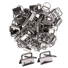 25mm Lanyard Keychain Hardware Fob Key Ring with Ring Clamps - 5pcs