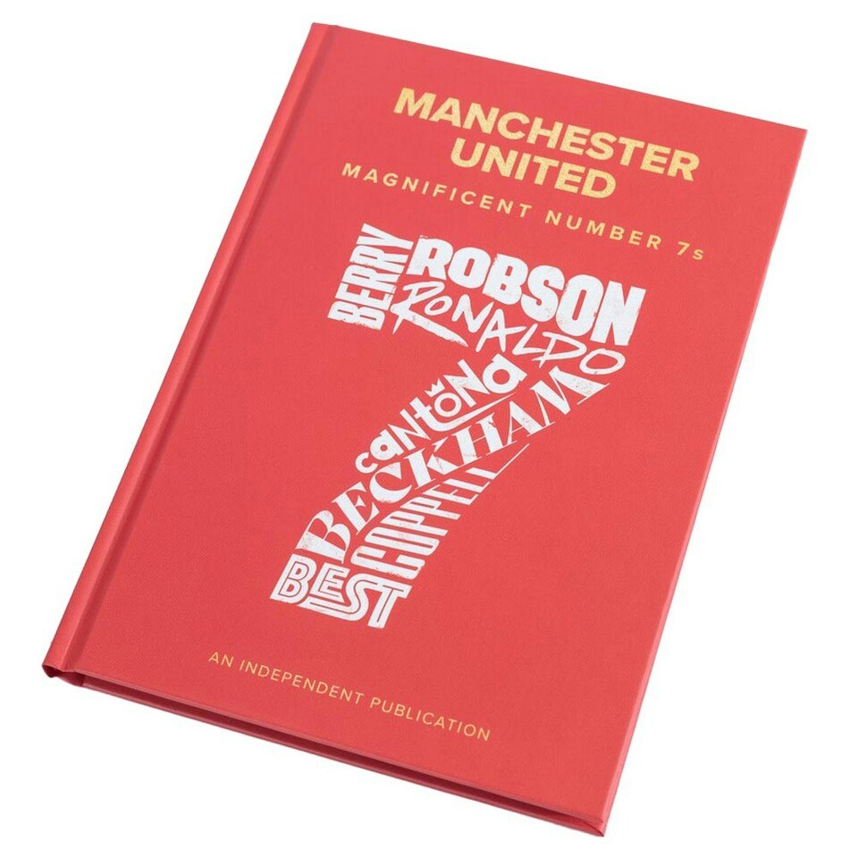 image 1 of Manchester United FC Magnificent Number 7s Book - Red/White/Yellow - One Size