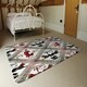 image 3 of Egyptian Hieroglyphs in Red & Black (Rug) Multi | Medium: 80x150cm