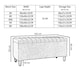 image 3 of 120cm Lined Upholstered Ottoman Storage box - Mink Plush Velvet Blanket Storage Box with Wooden Legs