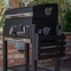 image 3 of Samuel Alexander 115x46x106cm Black Steel Portable Rectangular BBQ Trolley with Thermometer Gauge and Cover