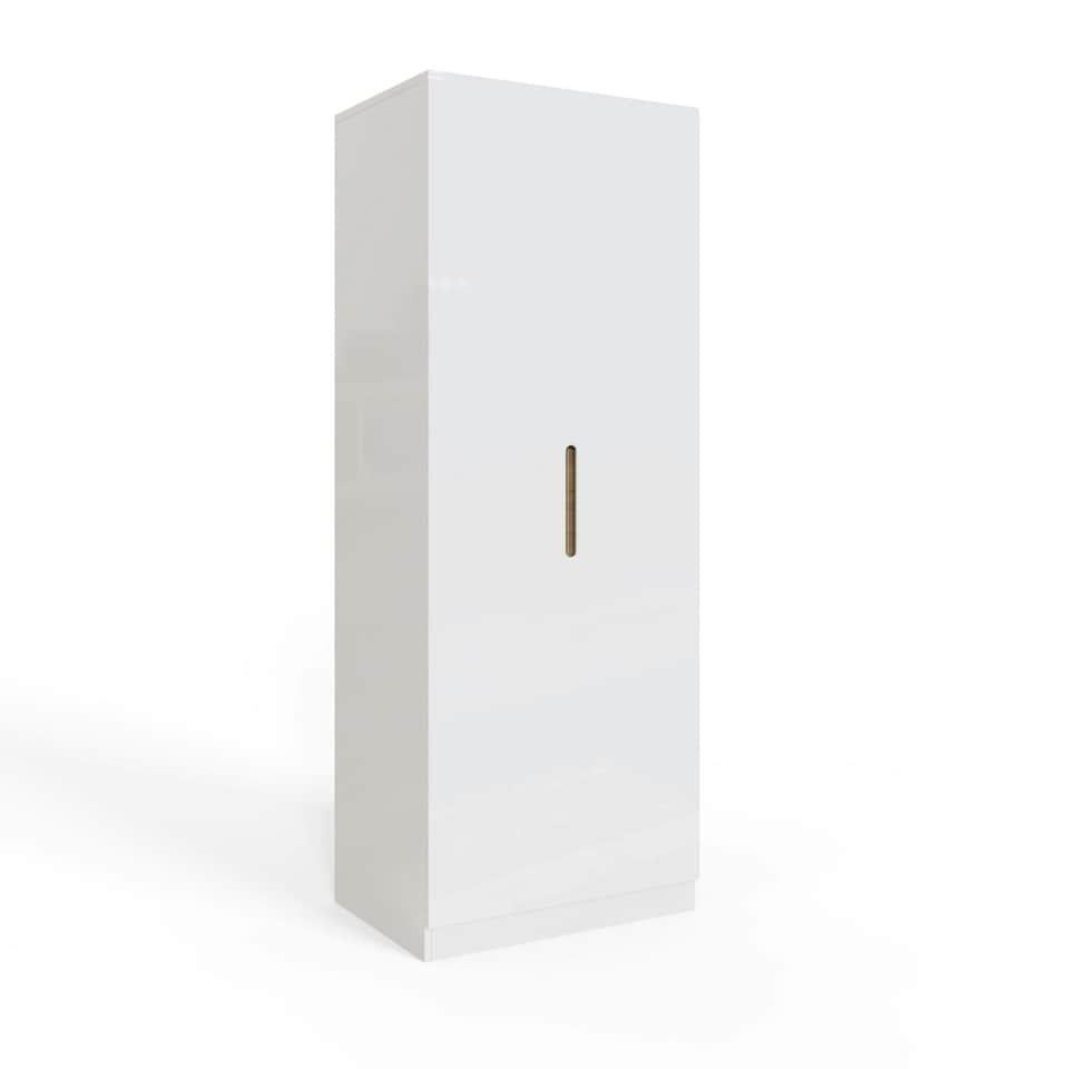 image 1 of FWStyle Veloce 2 Door Double Wardrobe - White Gloss, Quick Click Assembly White
