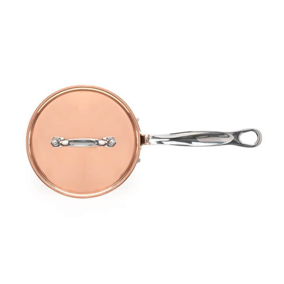 image 1 of Samuel Groves Copper Induction 16cm Saucepan with Lid