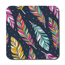 Retro color feathers (Coaster)
