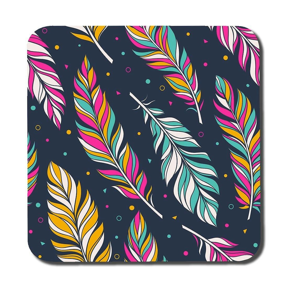 image 1 of Retro color feathers (Coaster)