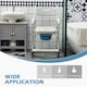 image 7 of HOMCOM Personal Mobility Assist Waterproof Shower Commode Wheelchair Grey Grey