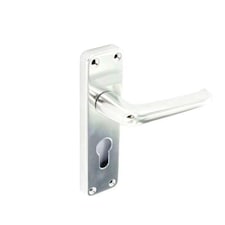 Securit Euro Door Handles - Silver - One Size
