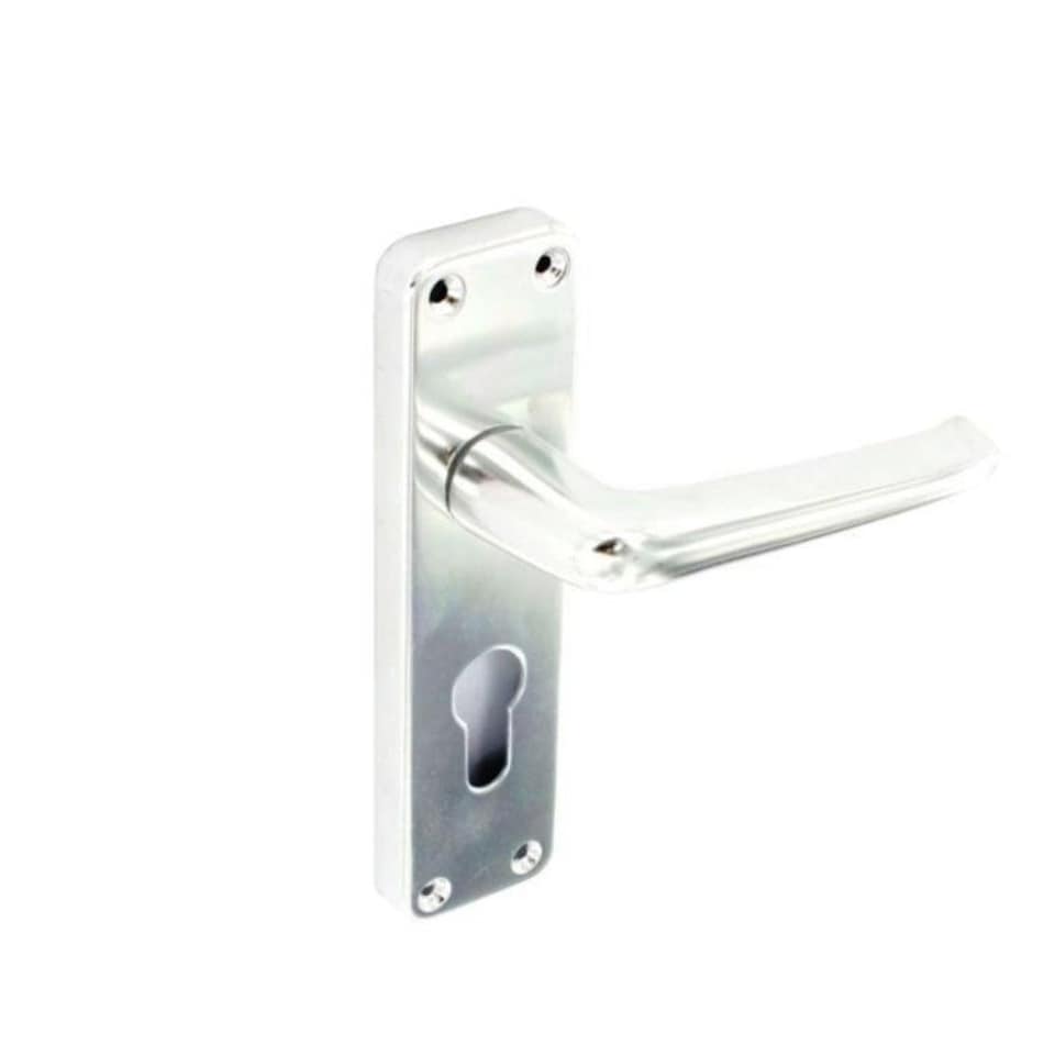 Securit Euro Door Handles - Silver - One Size