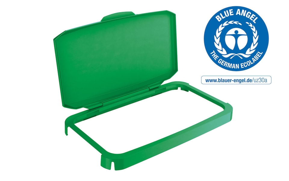 image 1 of Durable 60L Hinged Bin Lid ECO Green | Recycling Bin Lid | DURABIN | Green