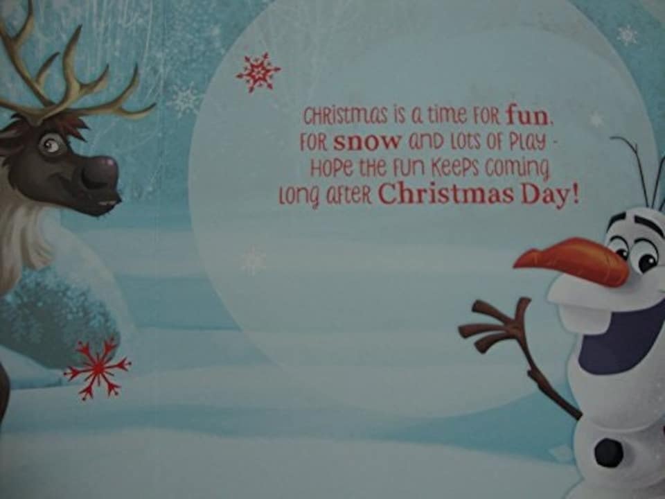 image 1 of For A Special Boy Frozen Olaf Sven Christmas Card