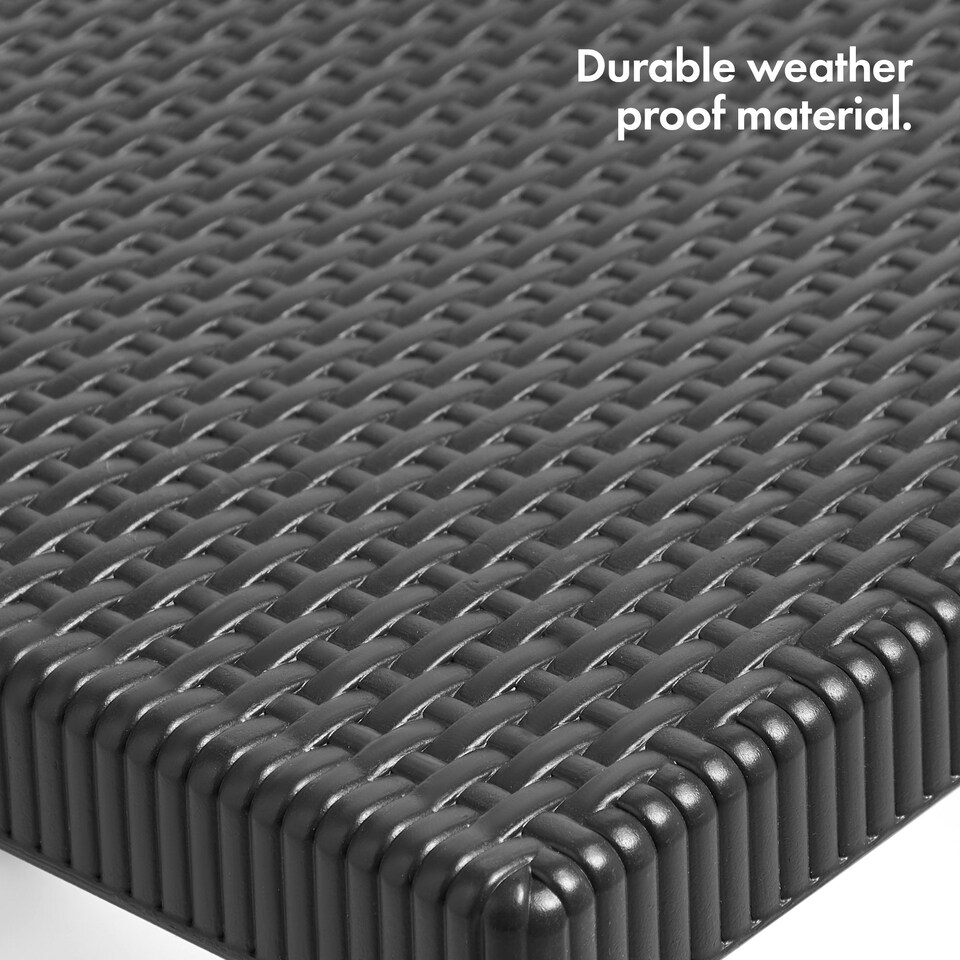 image 1 of VonHaus Set of Folding Rattan Effect Garden Chairs