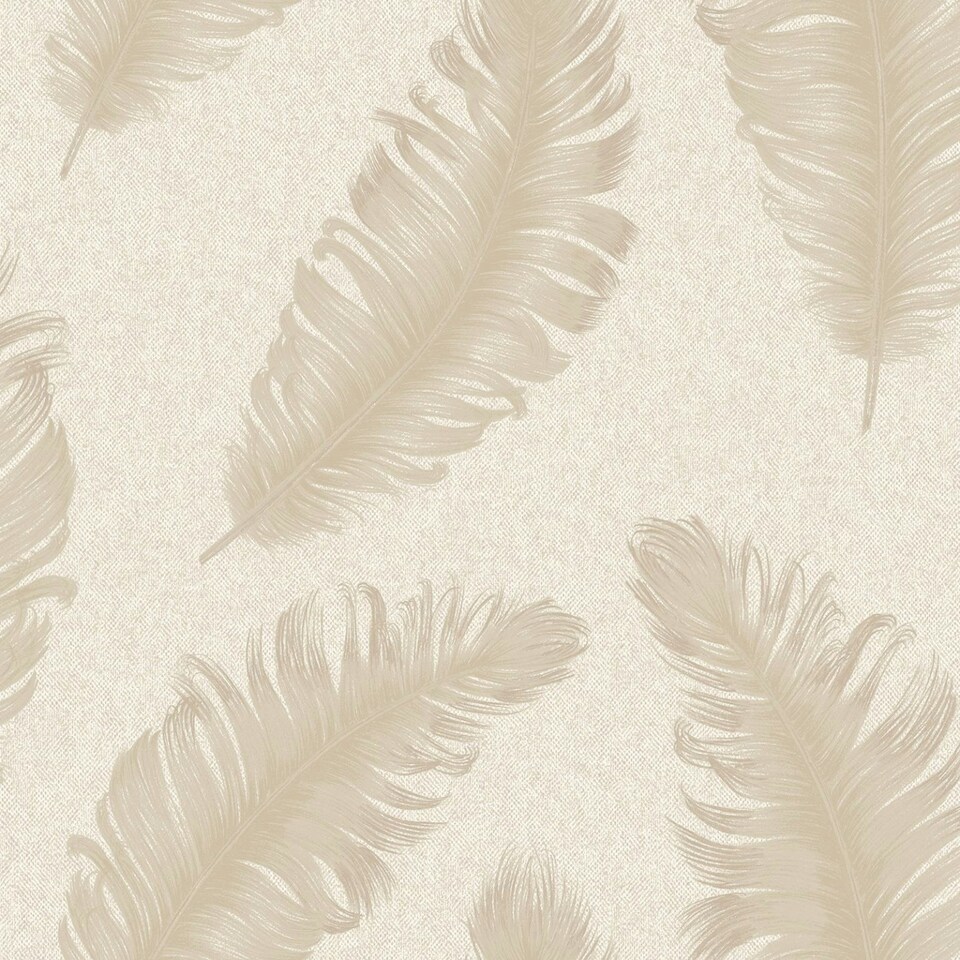 image 1 of Ciara Feather Cream/Soft Beige Wallpaper Cream