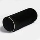 image 1 of OHS Matte Velvet Short Bolster Body Support Cushion, 46x20cm - Black/Cream