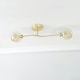 image 3 of ValueLights Chessy Asymmetric Ribbed Glass Globe Gold Bar Ceiling Light