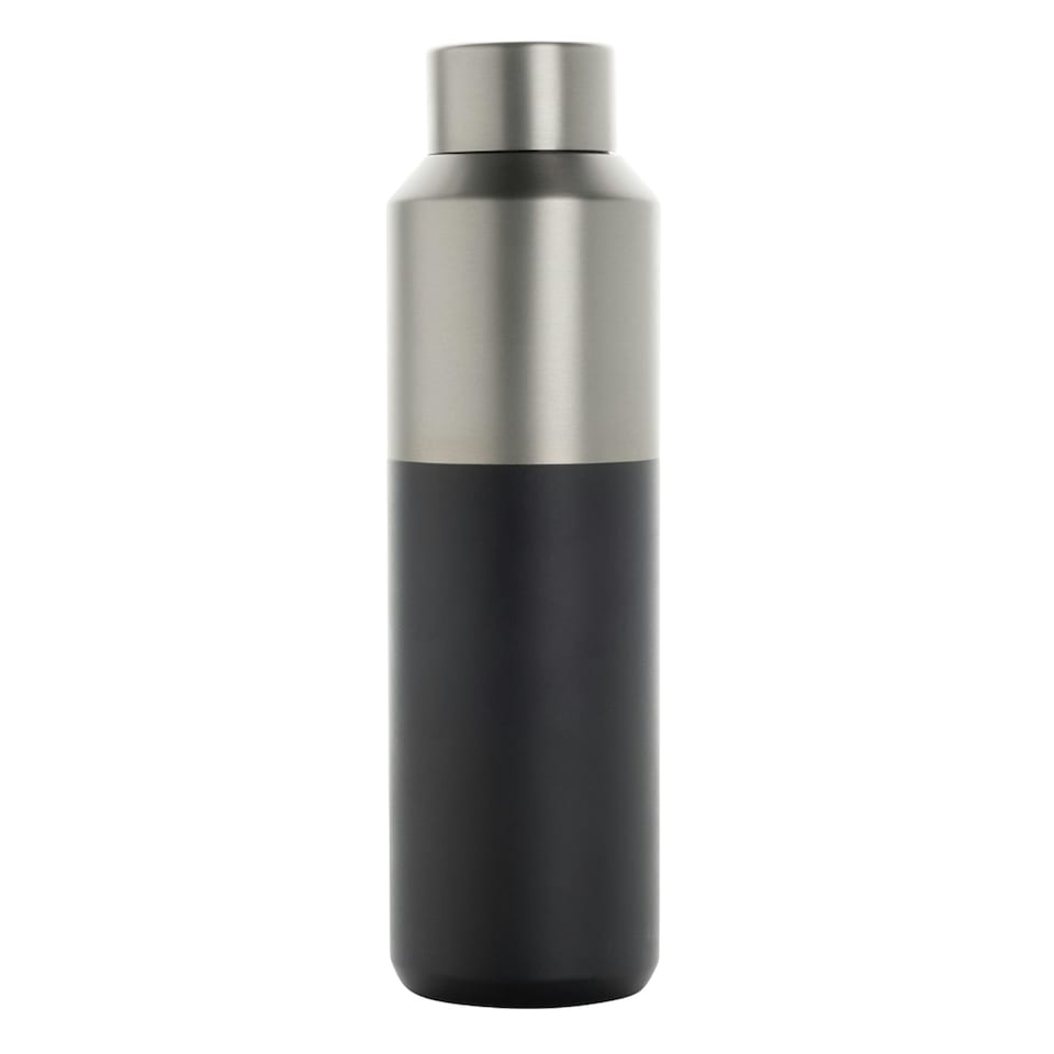 image 1 of XD Collection Fluid Recycled Stainless Steel 600ml Water Bottle - Black - One Size Black | One Size