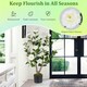 image 8 of COSTWAY 90CM Artificial Camellia Tree Faux Flower Plant White | One Size