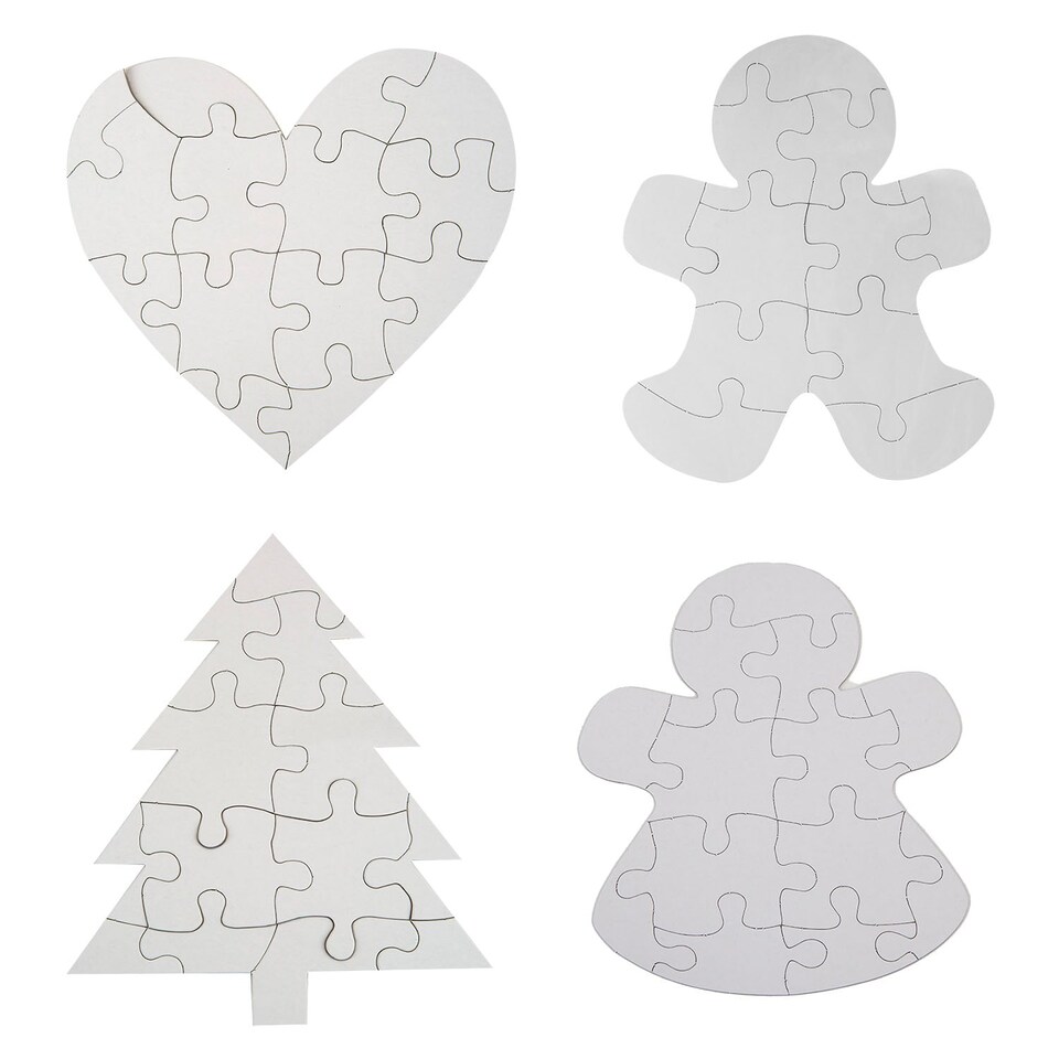 vfm-estore Christmas Puzzle Painting Set Assorted Designs White