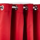 image 1 of Woven Thermal Blackout Eyelet Curtains Red 116cm x 183cm