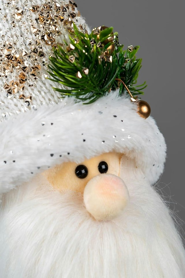 image 1 of 58cm Santa Burgundy / Gold - Christmas Figurine