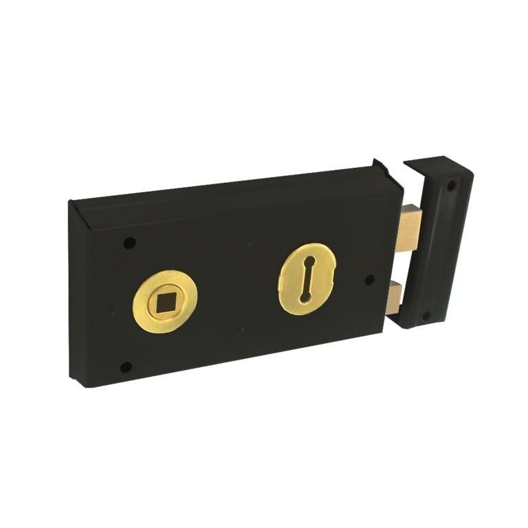Securit Double Handed Rim Lock - Black - 140mm