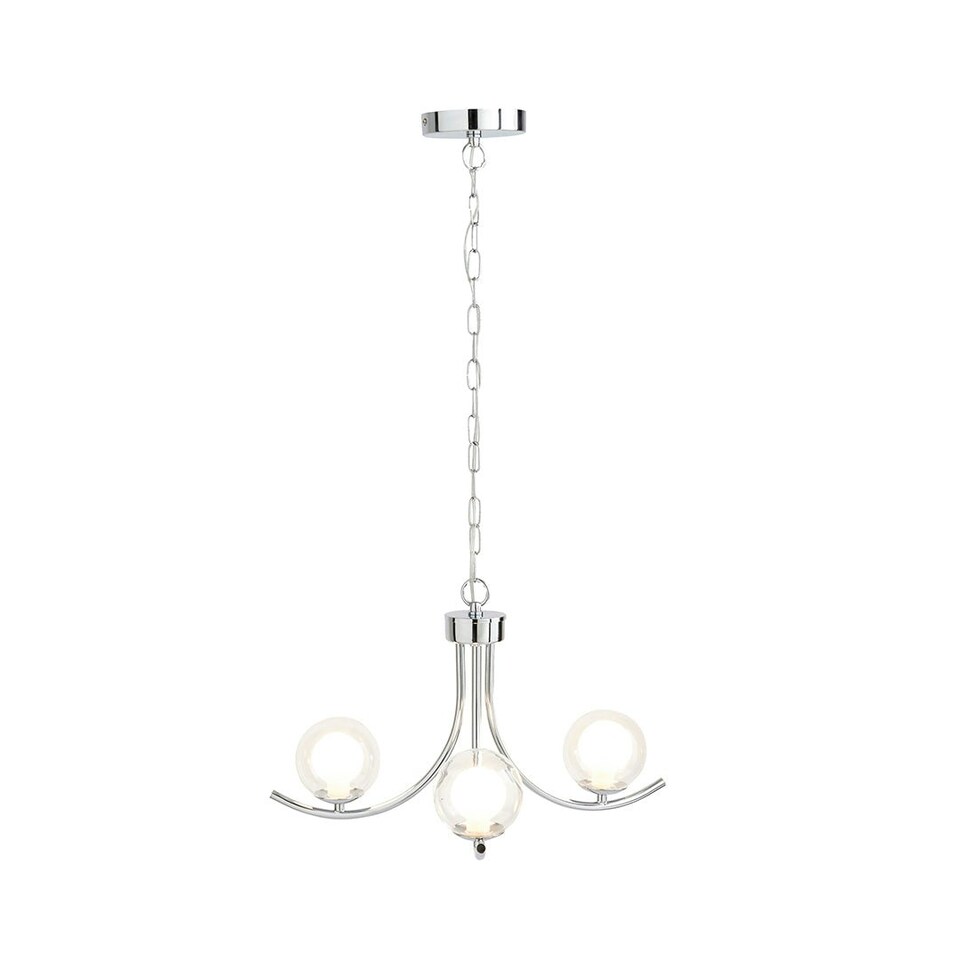 image 1 of Jimena 3 Light Polished Chrome Pendant Ceiling Light