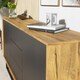 image 4 of Sideboard Cabinet Chest of Drawers Storage Cabinet Oak Black Industrial Loft 140cm
