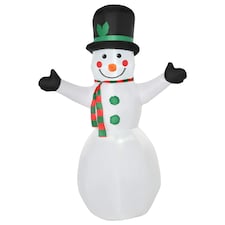 HOMCOM 6.5ft Inflatable Snowman Xmas Airblown Holiday Decoration Outdoor