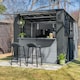 image 4 of Suncast Cabana Entertainment Shed & Bar 8x7 | Grey
